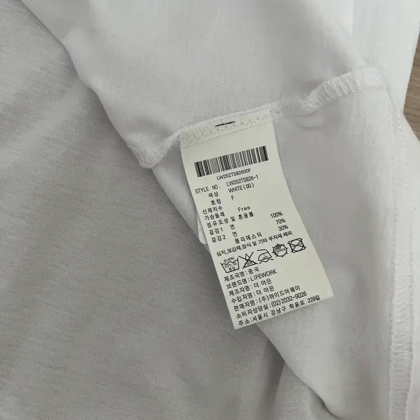 [BUNJANG] Life Work White T-shirt / 라이프워크 화이트 반팔 티셔츠