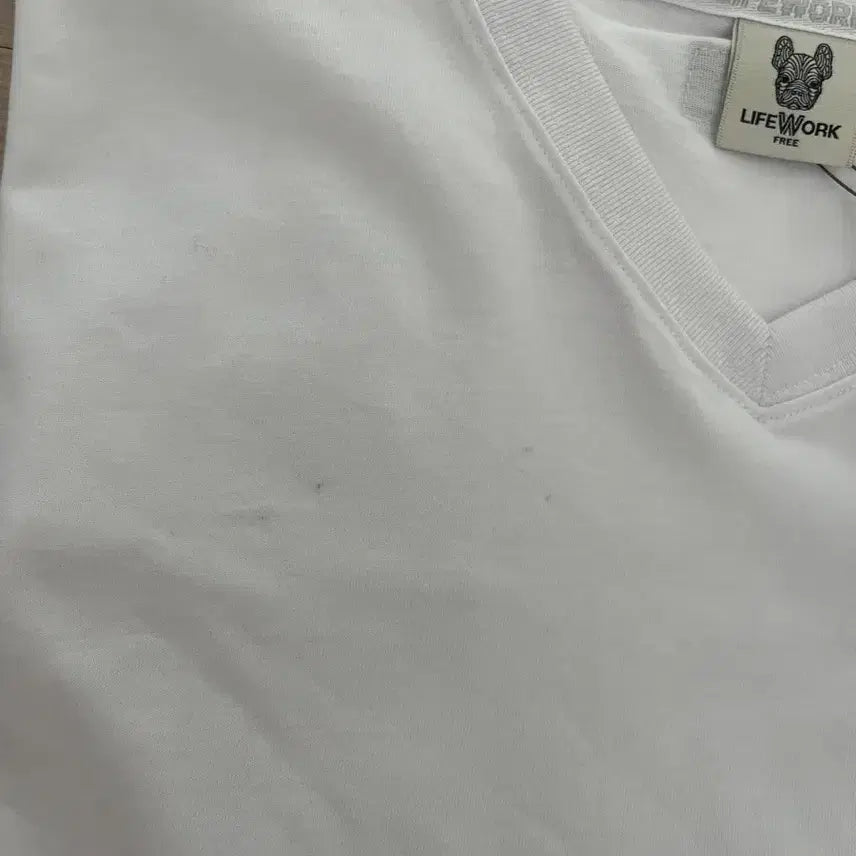 [BUNJANG] Life Work White T-shirt / 라이프워크 화이트 반팔 티셔츠