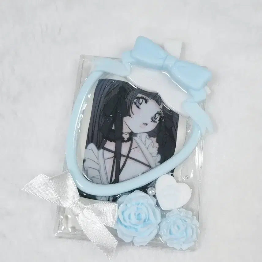 [SOLD OUT] 이치고 블루 레진탑꾸 포카홀더 케이스 데코덴탑꾸 레이스탑꾸