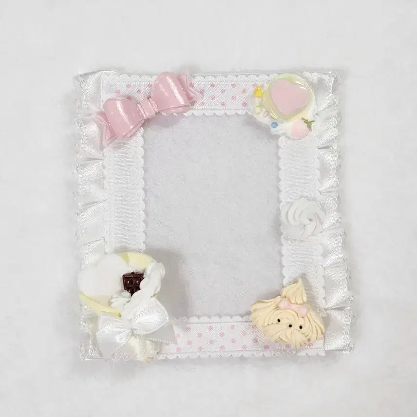 [BUNJANG] Dessert Puppy Lace Toploader Photocard Holder / 디저트 강아지 레이스탑꾸 포카홀더 데코덴탑꾸