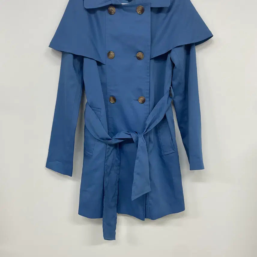 [BUNJANG] Eco Ribbon Cape Collar Trench Coat / 케이프 카라 트렌치코트