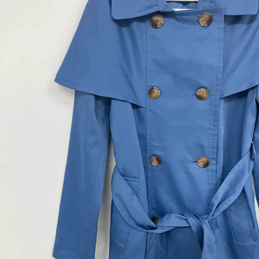 [BUNJANG] Eco Ribbon Cape Collar Trench Coat / 케이프 카라 트렌치코트