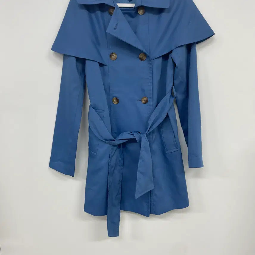 [BUNJANG] Eco Ribbon Cape Collar Trench Coat / 케이프 카라 트렌치코트
