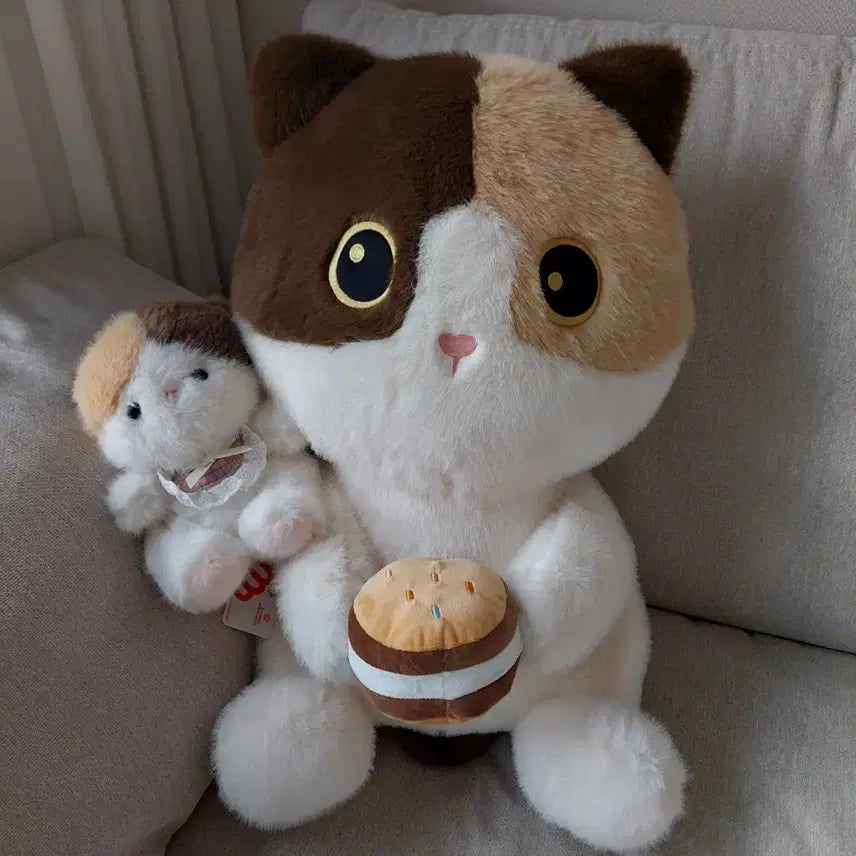 [BUNJANG] Extra Large Calico Cat Plush Toy / 초대형 삼색 고양이 인형 새상품 칼리코캣