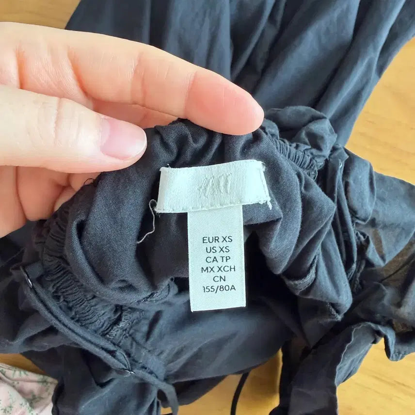 [SOLD OUT] h&amp;m 린넨 프릴 끈 롱원피스 (착샷ㅇ)