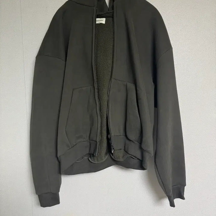 [BUNJANG] XL Branson Cozy Oversized Crop Fleece Hoodie Charcoal / [XL] 브렌슨 코지 오버핏 크롭 기모 후드집업 차콜