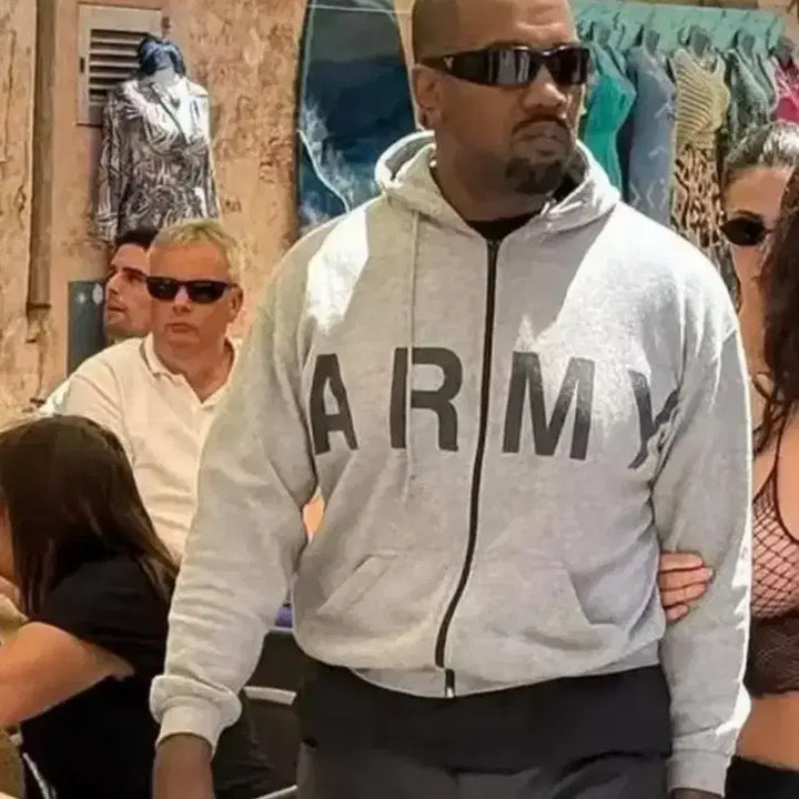 [BUNJANG] LOG US ARMY Hoodie Zip-up Kanye / (L)OG US ARMY 후드집업 칸예