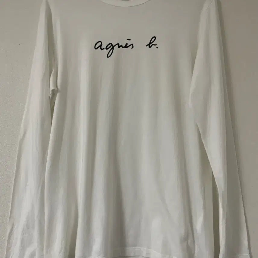 [BUNJANG] Agnes B. Homme Logo Long Sleeve T-Shirt / 명품 아네스베 옴므 로고긴팔티셔츠