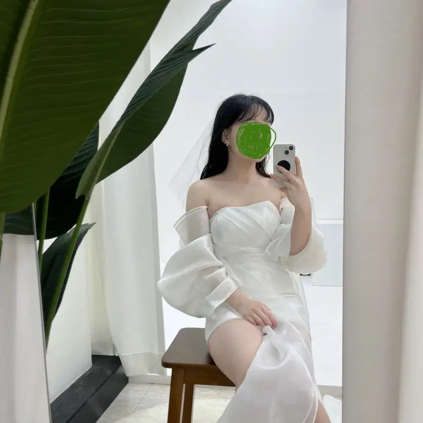 [SOLD OUT] 셀프 오프숄더 웨딩 드레스