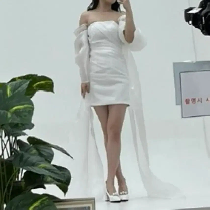 [SOLD OUT] 셀프 오프숄더 웨딩 드레스