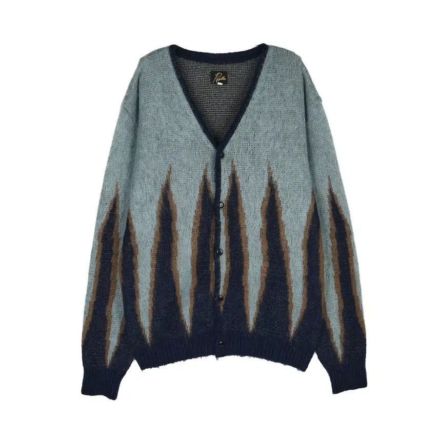 [BUNJANG] Needles Mohair Cardigan Flame Navy (Size L) / [L] 니들스 모헤어 가디건 플레임 네이비