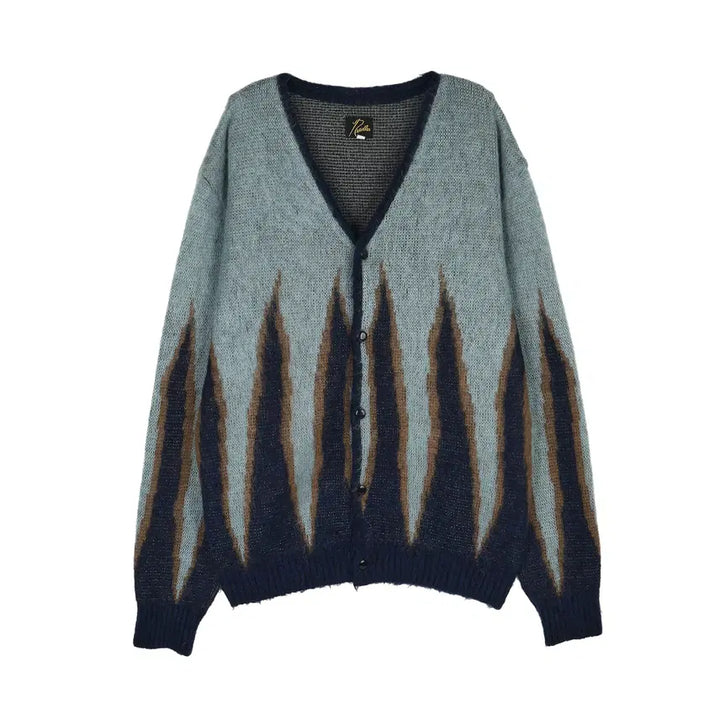 [BUNJANG] Needles Mohair Cardigan Flame Navy (Size L) / [L] 니들스 모헤어 가디건 플레임 네이비