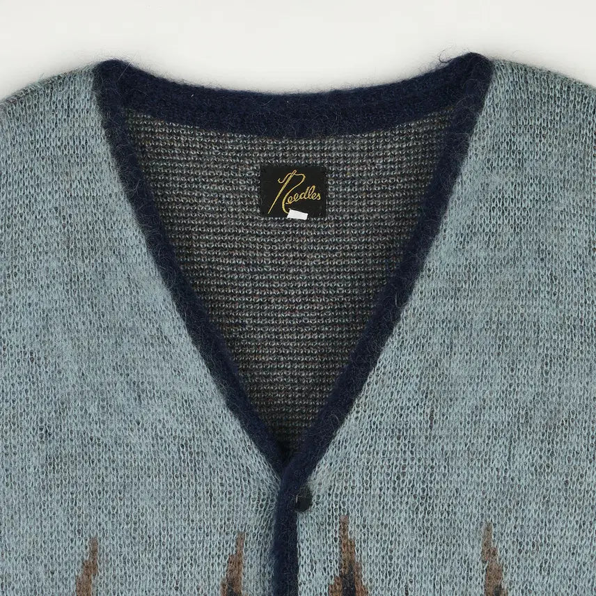 [BUNJANG] Needles Mohair Cardigan Flame Navy (Size L) / [L] 니들스 모헤어 가디건 플레임 네이비