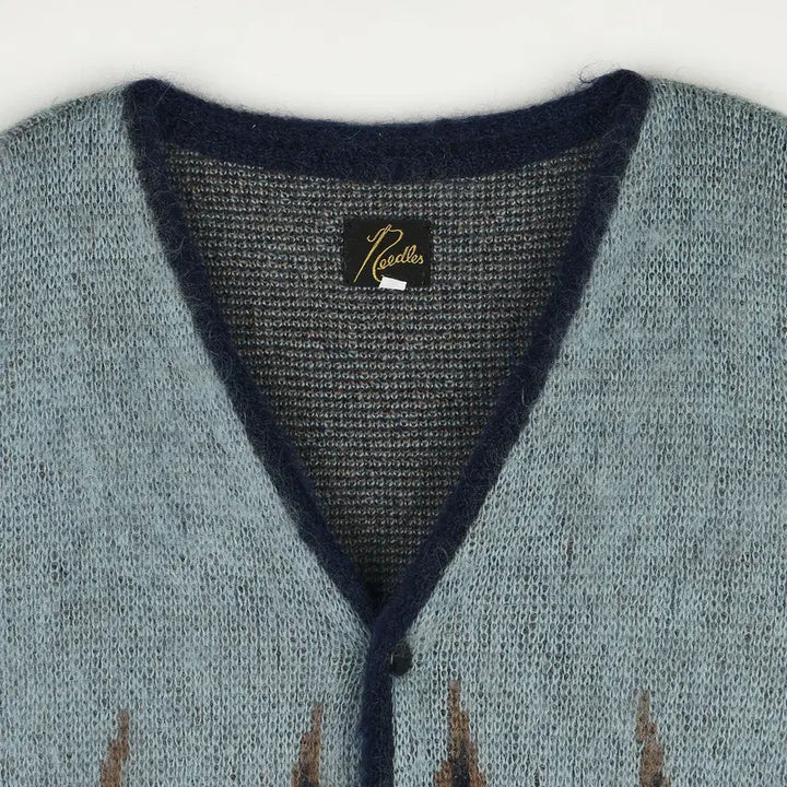 [BUNJANG] Needles Mohair Cardigan Flame Navy (Size L) / [L] 니들스 모헤어 가디건 플레임 네이비