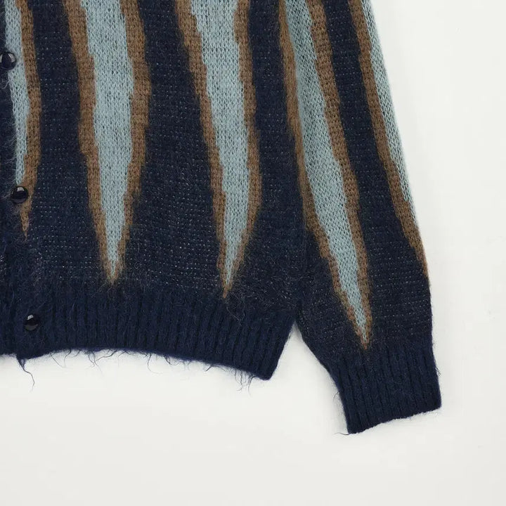 [BUNJANG] Needles Mohair Cardigan Flame Navy (Size L) / [L] 니들스 모헤어 가디건 플레임 네이비