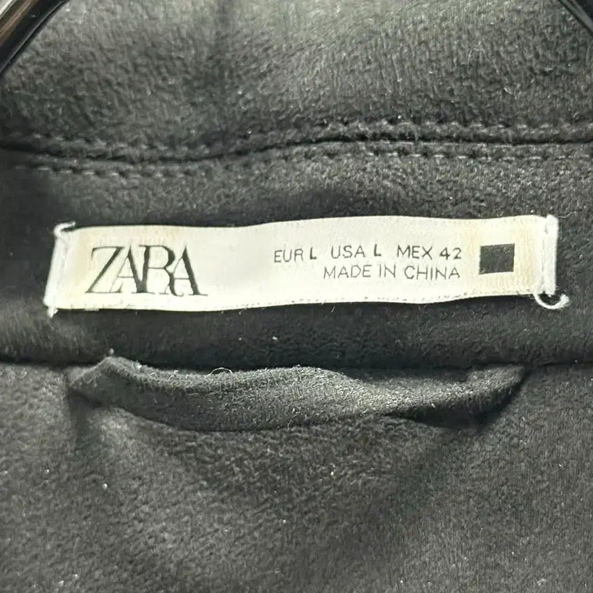 [BUNJANG] ZARA Suede Trucker Jacket / 자라 블랙 스웨이드 트러커 자켓 세무 가죽 레더 라이더 바이커 L 100
