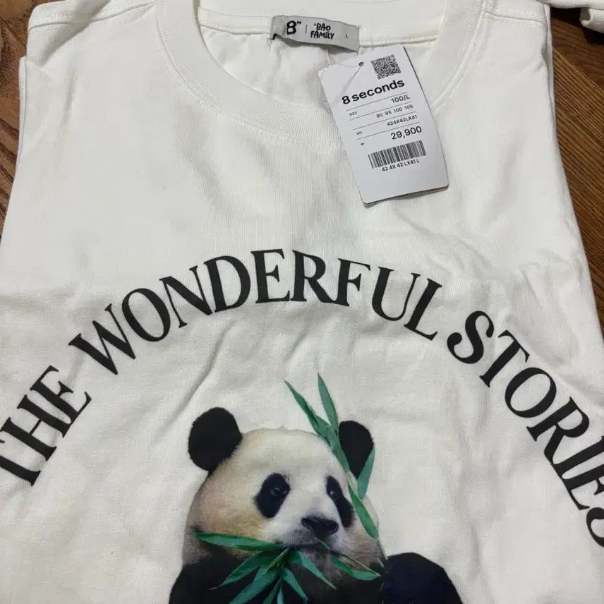 [BUNJANG] 8Seconds Fubao Short Sleeve T-shirt (L) / 푸바오 애잇세컨즈 반팔티 (L)