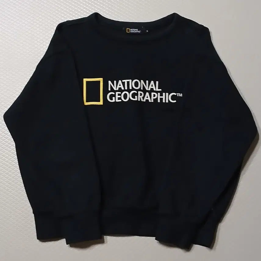 [BUNJANG] National Geographic Olyff Fleece Sweatshirt (Black/M) / 내셔널지오그래픽 오리프 기모 맨투맨(블랙/M)