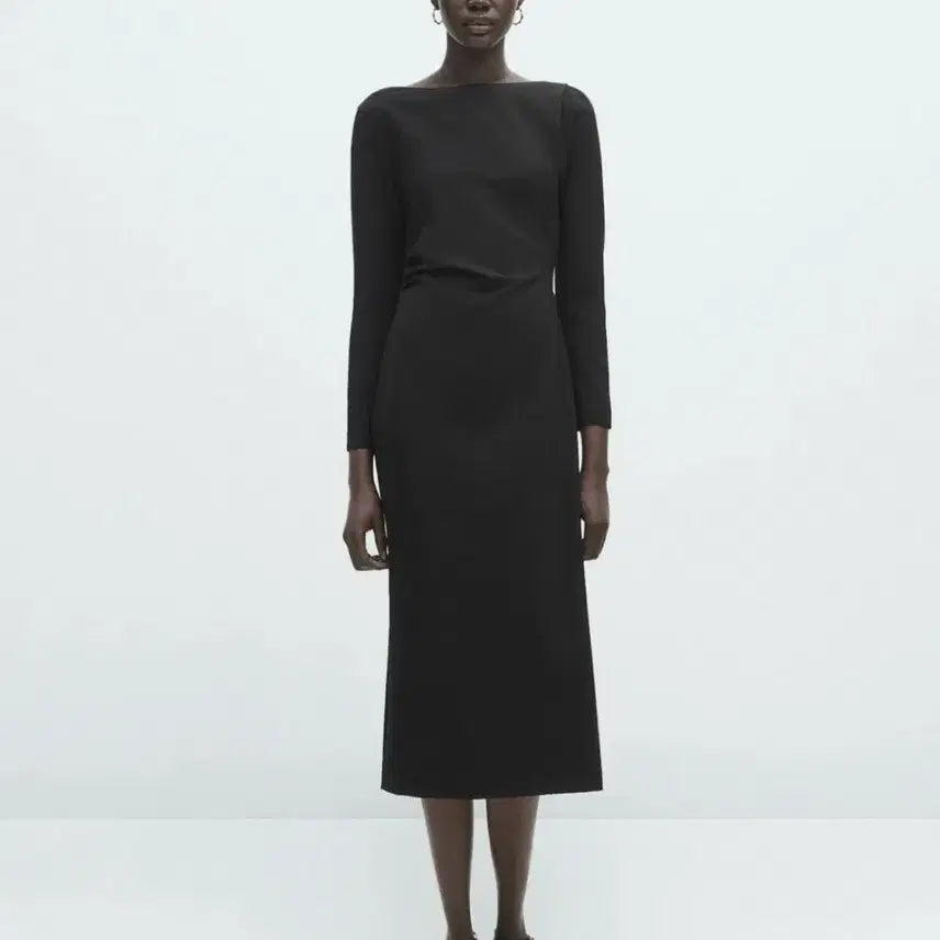 [BUNJANG] Massimo Dutti Black Long Dress / 마시모두띠 블랙 롱원피스