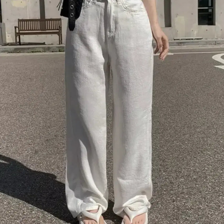 [BUNJANG] Hinique Wide Pants White / 히니크 와이드팬츠 화이트