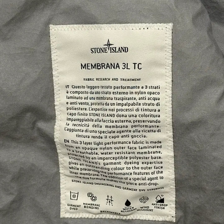 [BUNJANG] Stone Island Membrana 3L TC Jacket SS22 Black XXL / 스톤아일랜드 멤브라나 자켓 22ss XXL(105-110) 블랙