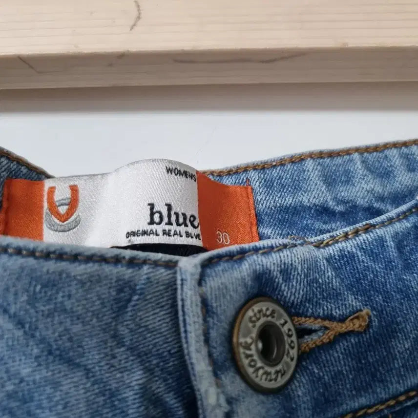 [BUNJANG] Denim Wide Jeans / 연청 데님 와이드 청바지 30