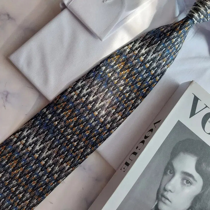 [BUNJANG] Missoni Silk Tie - Black Mix Pattern / 미쏘니 실크 블랙 믹스 패턴 넥타이 9.3cm S~A+등급 K2473