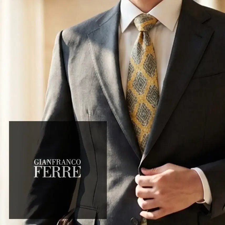 [BUNJANG] Gianfranco Ferre Ornamental Pattern Tie / 지안프랑코 페레 오너먼트 패턴 넥타이 9.6cm S~A+등급 K2475