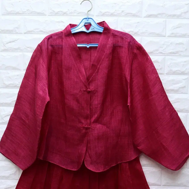 [BUNJANG] Unused Ramie Two-Piece Set / ㅁ45 미사용 모시삼베 투피스세트 여 키88 (xl)키150-160 천연