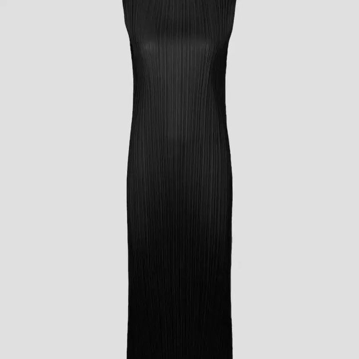 [BUNJANG] Pleats Please April Mock Neck Sleeveless Dress Black / 플리츠플리즈 4월 반목 슬리브 원피스 블랙