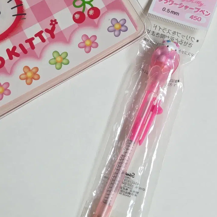 [BUNJANG] Hello Kitty Fairy Flower Action Sharp Pencil / 고전키티 페어리키티 꽃 샤프 키티액션샤프 볼펜