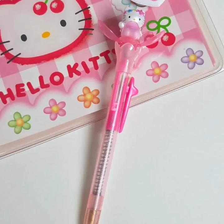 [BUNJANG] Hello Kitty Fairy Flower Action Sharp Pencil / 고전키티 페어리키티 꽃 샤프 키티액션샤프 볼펜