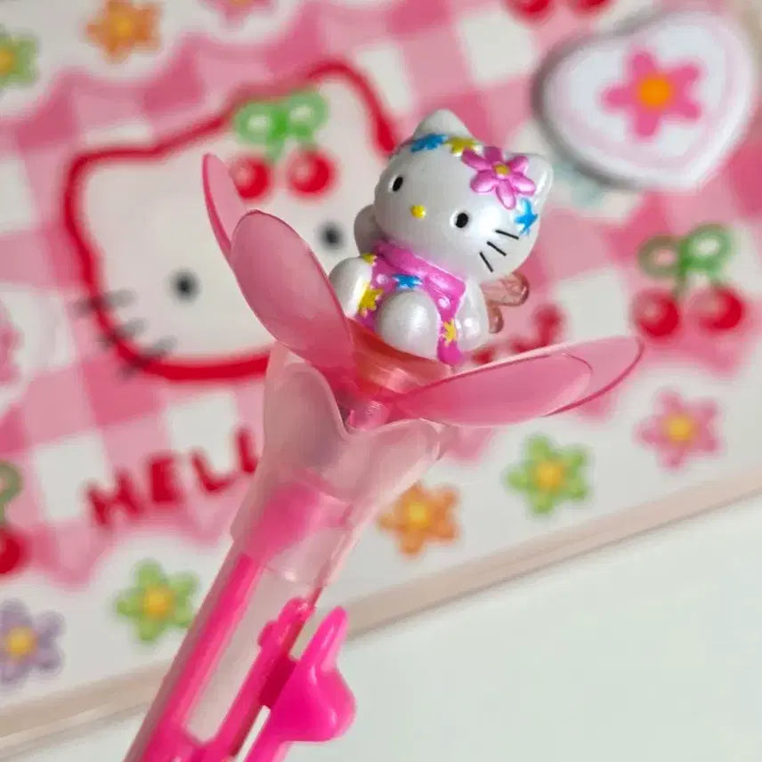 [BUNJANG] Hello Kitty Fairy Flower Action Sharp Pencil / 고전키티 페어리키티 꽃 샤프 키티액션샤프 볼펜