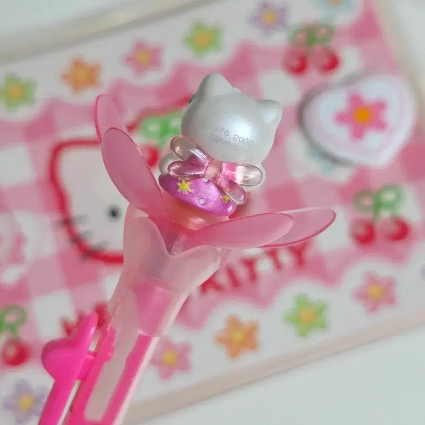 [BUNJANG] Hello Kitty Fairy Flower Action Sharp Pencil / 고전키티 페어리키티 꽃 샤프 키티액션샤프 볼펜