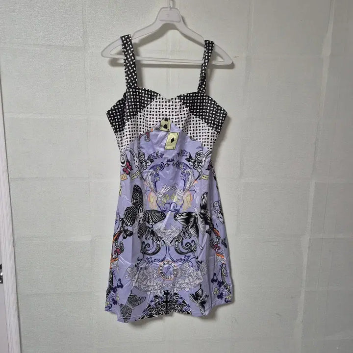[BUNJANG] Purple Sleeveless Midi Dress / 패턴 퍼플 민소매 원피스