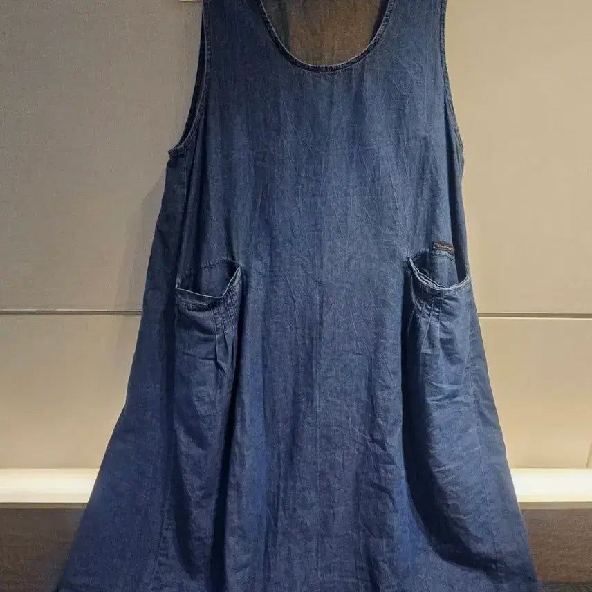 [BUNJANG] Denim A-line Sleeveless Dress / 데님 나시 원피스