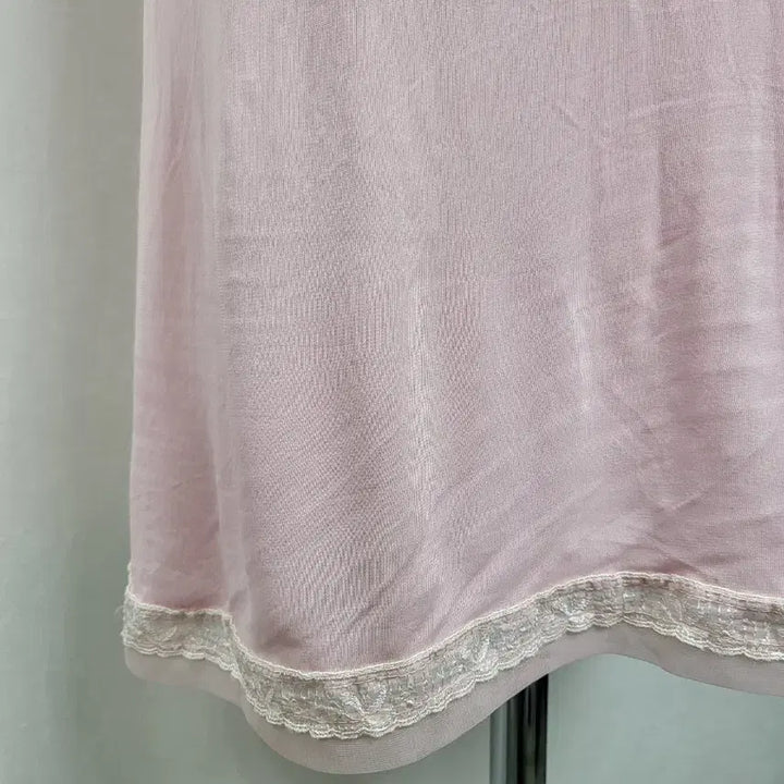 [BUNJANG] Vintage Strawberry Milk Pink Slip Dress / B급 빈티지 딸기우유 핑크 슬립 원피스 페어리 핀터레스트 란제리코어