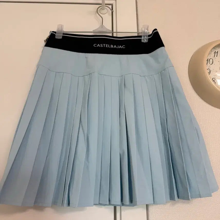 [BUNJANG] Castelbajac Pleated Skirt Sky Blue / 까스텔바쟉 스커트 치마 하늘색 플리츠55
