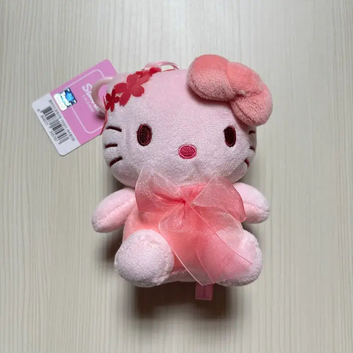 [BUNJANG] Hello Kitty Cherry Blossom Ribbon Doll Keychain / 헬로키티 벚꽃 리본 인형 키링