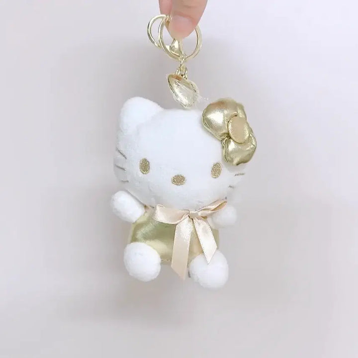 [BUNJANG] Hello Kitty Gold Doll Keyring / 헬로키티 정품 골드 인형 키링 / 새상품