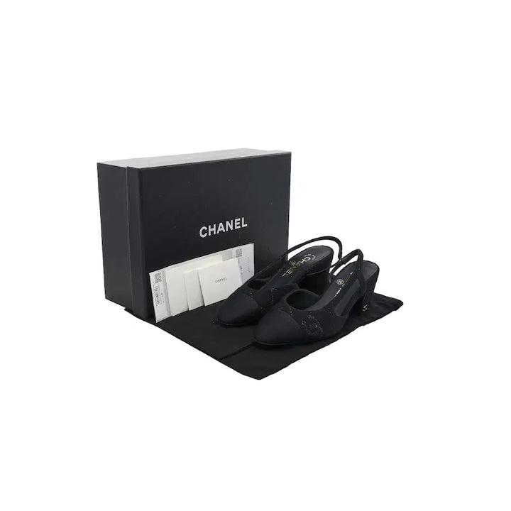 [SOLD OUT] (W) 샤넬 슬링백 울 그로그랭 &amp; 블랙