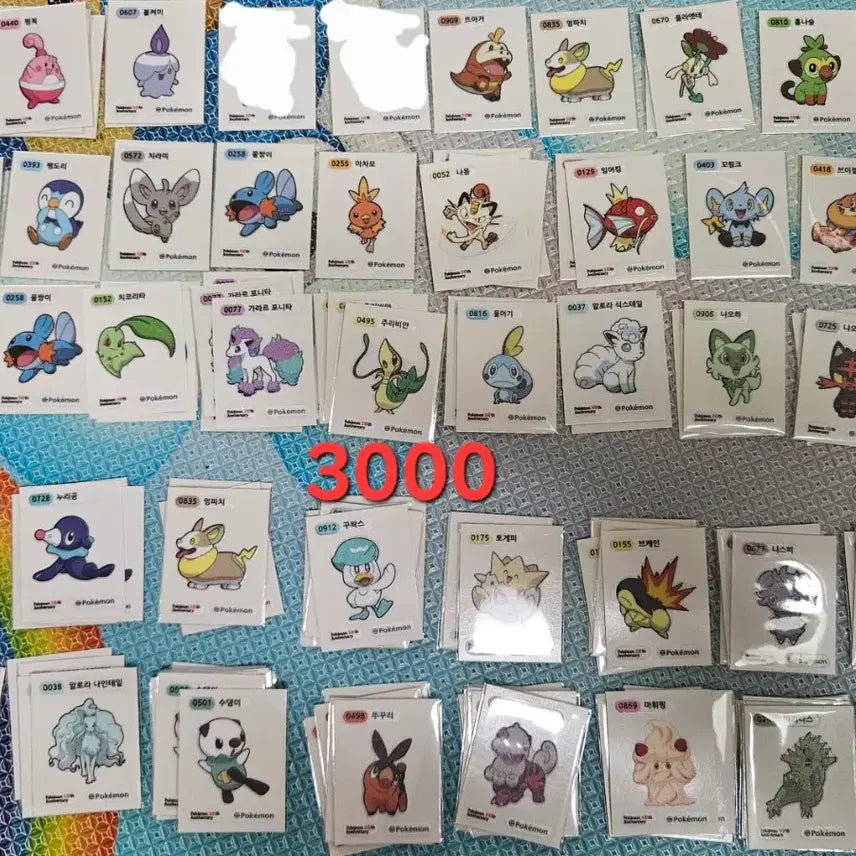 [BUNJANG] Pokemon 30th Anniversary Victini Reshiram Snorlax Sticker / 포켓몬 띠부씰 시즌5 30주년 비크티니  레시라무 나무킹 판매(가격내림)