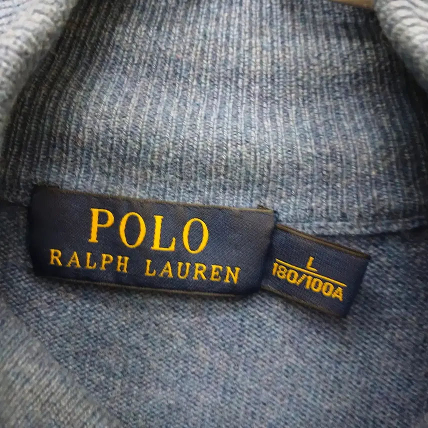 [BUNJANG] Polo Half-Zip Knit Sweater L / 4469 폴로 반집업 니트 L