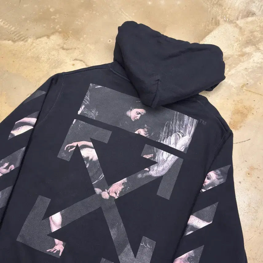 [BUNJANG] Off-White Caravaggio Black Hoodie / M 오프 화이트 카라바도 블랙 후드티