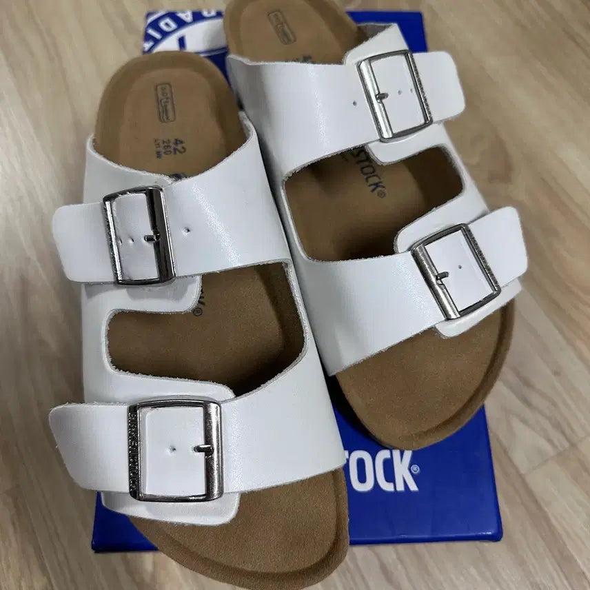 [BUNJANG] Birkenstock Arizona White Sandals 260 / 버켄스탁 아리조나 화이트 샌들 260