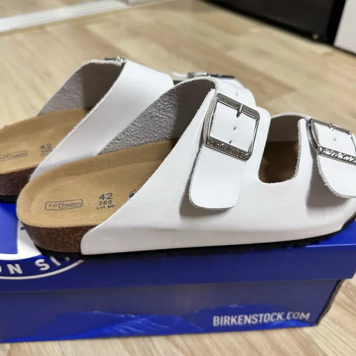 [BUNJANG] Birkenstock Arizona White Sandals 260 / 버켄스탁 아리조나 화이트 샌들 260
