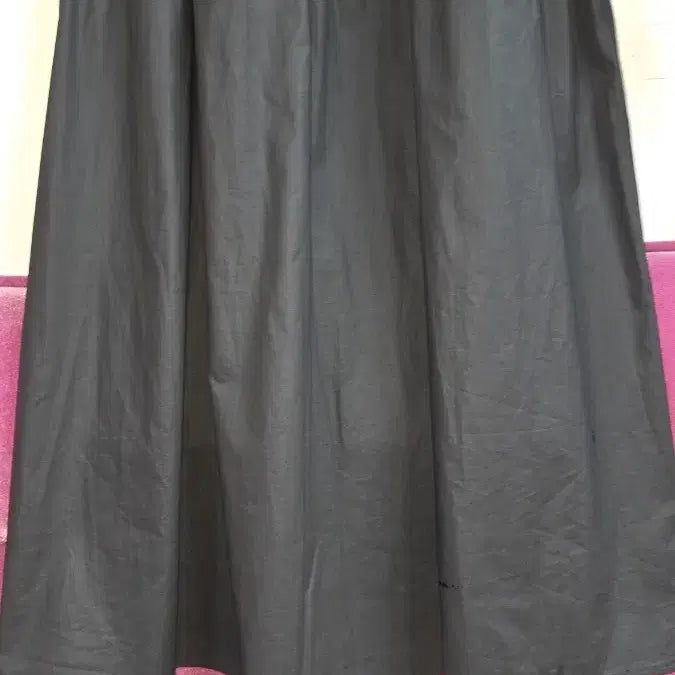 [BUNJANG] Black Long Puff Sleeve Ruffle Dress / 블랙 롱 원피스 퍼프소매 캉캉원피스
