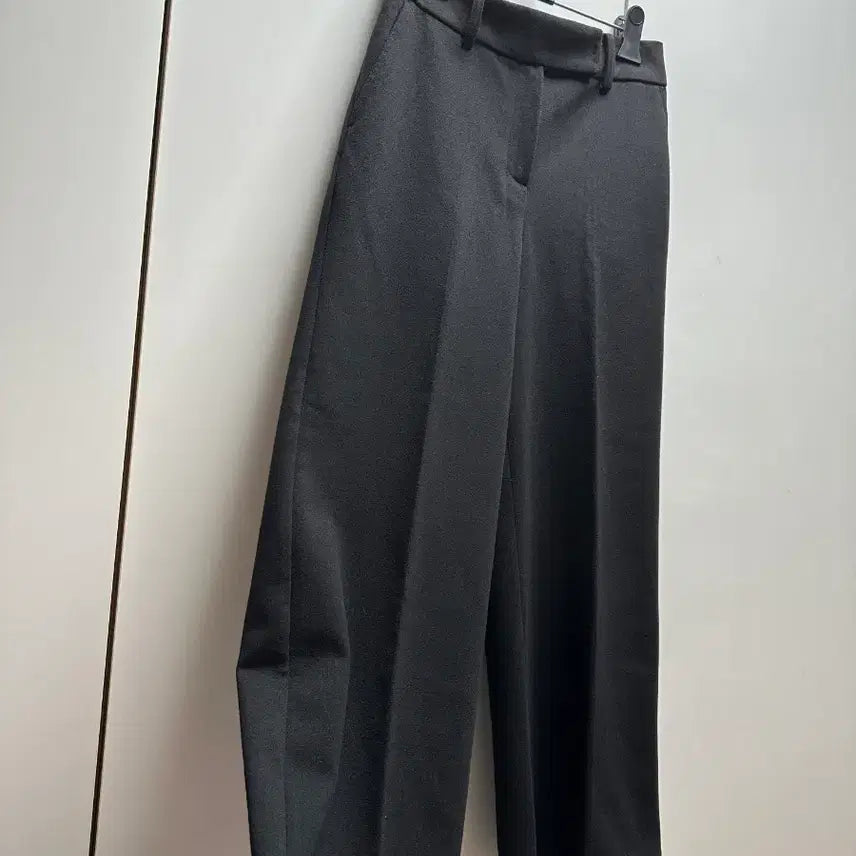 [BUNJANG] Black Wide Slacks Pants / 블랙 와이드 슬랙스 팬츠