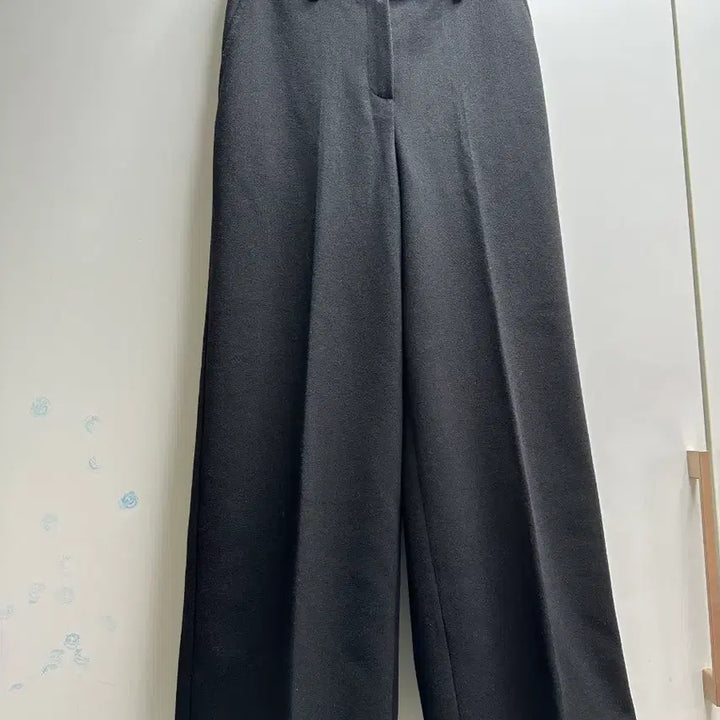 [BUNJANG] Black Wide Slacks Pants / 블랙 와이드 슬랙스 팬츠