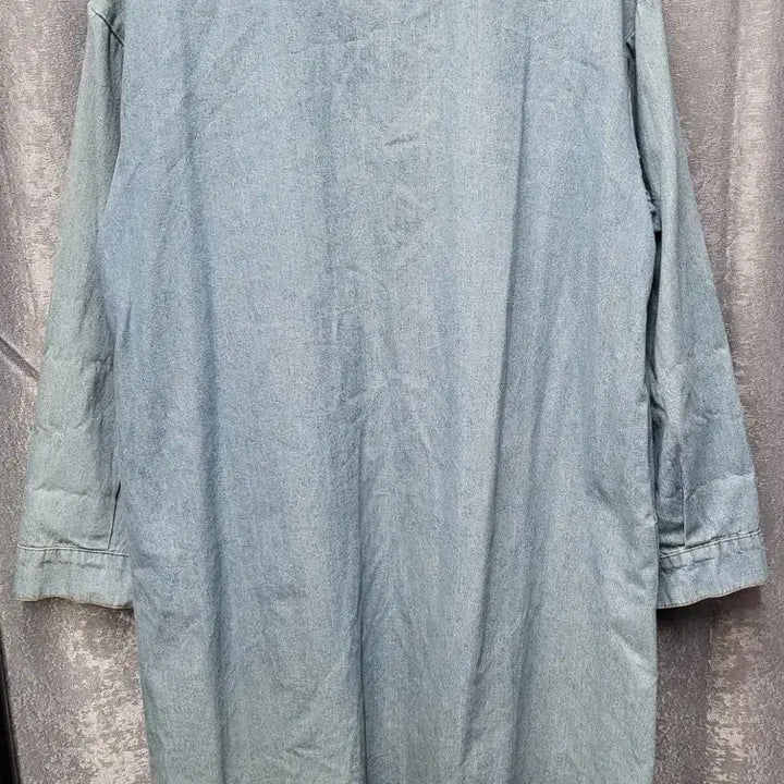 [BUNJANG] Light Blue Denim Long Shirt Dress / 청 데님 롱 셔츠 원피스
